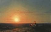 AIVAZOVSKY Ivan Constantinovich 1817-1900,Peasants returning from the Fields at Sun,1874,Christie's 2002-10-24