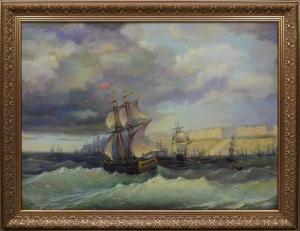 AIVAZOVSKY Ivan Constantinovich 1817-1900,Seascape- Port of Odessa,Hood Bill & Sons US 2024-01-16