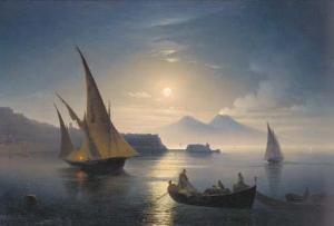 AIVAZOVSKY Ivan Constantinovich 1817-1900,The bay of Naples by moonlight,Christie's GB 2002-11-21