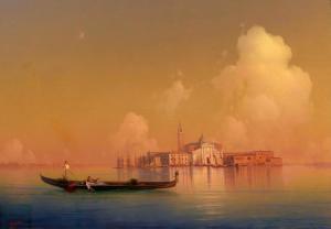 AIVAZOVSKY Ivan Constantinovich 1817-1900,View of Venice with San Giorgio Maggi,1851,Galerie Koller 2023-09-22