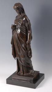 AIZELIN Eugene Antoine 1821-1902,standing figure of Pandora,1863,Lacy Scott & Knight GB 2017-06-10