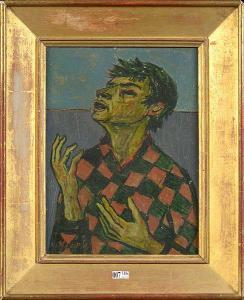 AIZPIRI Paul Augustin 1919-2016,L\`homme à la chemise à carreaux,VanDerKindere BE 2018-10-16