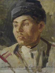 AJDUKIEWICZ Sigismund 1861-1917,Głowa mężczyzny w stroju krakowskim,Rempex PL 2023-09-06