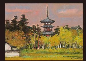 AKIMOTO Kiyohiro,Landscape of East Tower,Mainichi Auction JP 2009-12-04