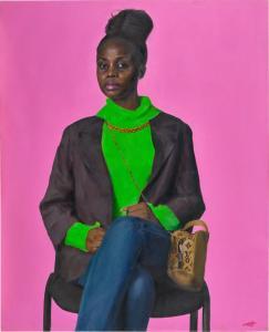 AKINOLA EBENEZER 1968,Portrait of a Girl,2021,Sotheby's GB 2022-10-20