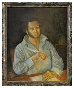 AKISHIN Leonid Ilich 1893-1966,Portrait of Pushkin,1936,Stockholms Auktionsverket SE 2009-03-12