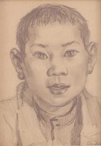 AKISHINA Anna Ivanovna 1910-1992,Portrait of a young boy,1942,Sworders GB 2022-11-27