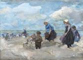 AKKERINGA Johannes Evert 1861-1942,Young shell seekers on the beach,Christie's GB 2002-10-23