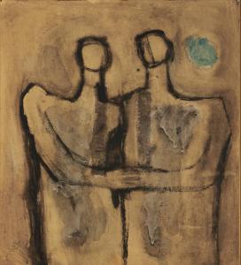 AL DABBAGH Salim 1941,Two Figures,1964,Christie's GB 2021-11-03