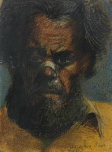 AL HALLAJ Mustafa 1938-2002,Self-Portrait,1983,Bonhams GB 2017-04-26