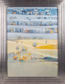 AL ISSA Bachar 1955,Ohne Titel (Komposition in Gelb und Graublau),1997,DAWO Auktionen DE 2021-12-11