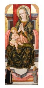 ALAMANNO Pietro 1430-1497,Madonna and Child Enthroned with Saint Vincentes F,Hindman US 2014-12-10