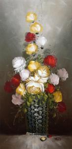 ALAN 1900,Still Life,Basket of Colourful Roses,Mealy's IE 2014-07-15