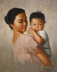 ALANO Ben 1920-1991,Mother and Child,1957,Shapiro Auctions US 2024-01-27