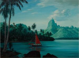 ALAUX Gustave 1887-1965,Alain Gerbault sur son Firecrest a Tahiti,Sotheby's GB 2022-10-20