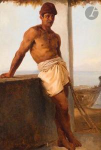 ALAUX Jean, le Romain 1786-1864,Un pêcheur napolitain,Ader FR 2022-06-21
