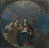 ALBANE Clovis 1578-1660,Vierge à l'Enfant entourée d'anges,Tajan FR 2010-03-24