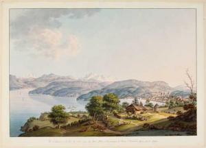 ALBANIS DE BEAUMONT Jean François 1755-1812,Vue de Lucerne et du Lac du même nom, du,Galerie Koller 2018-09-28