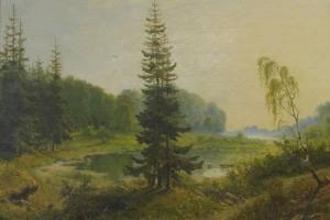 ALBERG T.A 1800-1900,Landscape with lake in the distance,O'Gallerie US 2008-10-29