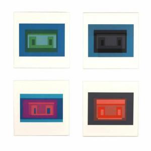 ALBERS Josef 1888-1976,Four Screenprints from Ten Variants,1967,Leland Little US 2018-03-03