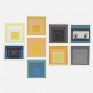 ALBERS Josef 1888-1976,nine works,1968,Wright US 2019-08-08