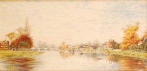 ALBERT Charles 1800-1900,River view in Autumn,1899,Fieldings Auctioneers Limited GB 2009-10-17