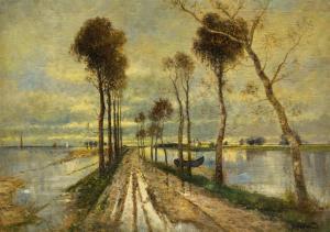 ALBERT Gustave 1866-1905,Paesaggio fluviale,Wannenes Art Auctions IT 2020-12-21