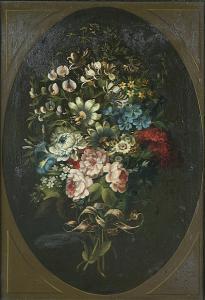 ALBERT James 1800-1800,A ribbon tied bouquet of flowers, within a painted oval,Bonhams GB 2008-04-08