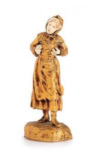 ALBERT SCHRODEL 1800-1900,Fanciulla con fiori,Meeting Art IT 2017-11-26