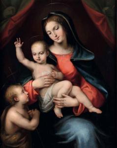 ALBERTINELLI Mariotto 1474-1515,Madonna col Bambino e San Giovannino,Cambi IT 2022-06-15