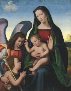ALBERTINELLI Mariotto,The Madonna and Child with the Young Saint John th,Christie's 2014-01-29