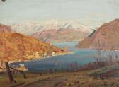 ALBERTINI Oreste 1887-1953,Scorcio di lago lombardo,1938,Il Ponte Casa D'aste Srl IT 2009-06-09