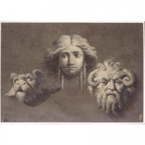 ALBERTOLLI Giacomo 1742-1839,STUDIES OF THREE ANTIQUE HEADS,Sotheby's GB 2005-07-06