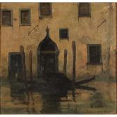 ALBIERI Gino 1881-1949,Gondola all\’ormeggio,Galleria Sarno IT 2019-12-11