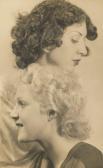 ALBIN GUILLOT Laure 1879-1962,Brunette and blonde women in profile,Galerie Bassenge DE 2018-12-05