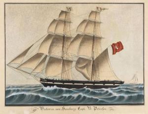 ALBINUS F,Brigg Victoria aus Hamburg,1842,Ketterer DE 2013-05-27
