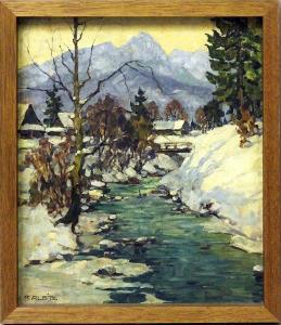 ALBITZ Richard 1876-1954,Winter in den Bergen,Reiner Dannenberg DE 2021-06-17