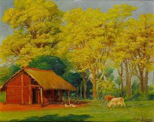 ALBORNO Pablo 1875-1958,A ranch, San Lorenzo; Through the yellowarches,Bonhams GB 2010-11-30