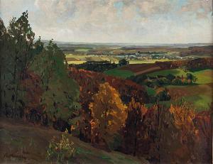 ALBRECHT KURT 1900-1900,Ortschaft in herbstlicher Landschaft,Palais Dorotheum AT 2014-04-15