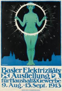 ALBRECHT MAYER 1875-1952,BASLER ELEKTRIZITÄTS,1913,Swann Galleries US 2016-08-03