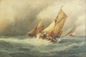 ALBRIDGE F.J,Ships on stormy seas,Eastbourne GB 2020-11-27