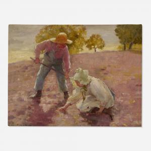 ALBRIGHT Adam Emory 1862-1957,Boy and Girl Planting a Field,1901,Toomey & Co. Auctioneers 2024-02-23
