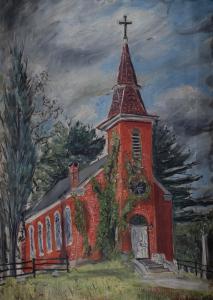 ALBRIGHT Malvin Marr 1897-1983,COUNTRY CHURCH,Potomack US 2020-11-19
