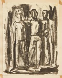 ALBRIZIO Humbert 1901-1970,Three Standing Figures,New Orleans Auction US 2024-01-25