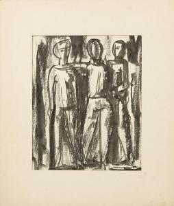 ALBRIZIO Humbert 1901-1970,Three Standing Figures,New Orleans Auction US 2016-08-27