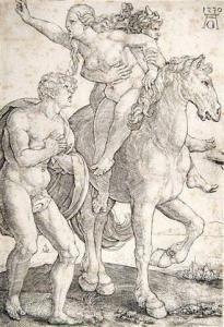 ALDEGREVER Heinrich 1502-1561,Allegory of death transporting a naked woman on ho,Mallams 2009-11-06