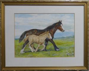 ALDERSON Dorothy # Elizabeth 1900-1900,Horses in a Moorland Scene,1980,Chilcotts GB 2021-10-09