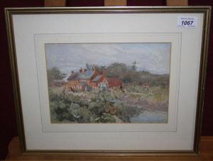 ALDERSON James Simpson 1856-1948,Rural cottage beside a stream,Reeman Dansie GB 2012-11-20