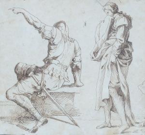 ALDI Pietro 1852-1888,Vicolo con personaggi,Galleria Pananti Casa d'Aste IT 2023-09-15