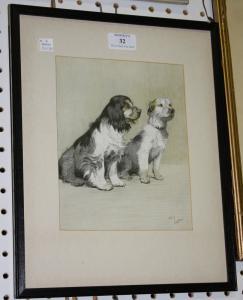 ALDIN Cecil 1870-1935,Terrier and Spaniel,Tooveys Auction GB 2012-02-22